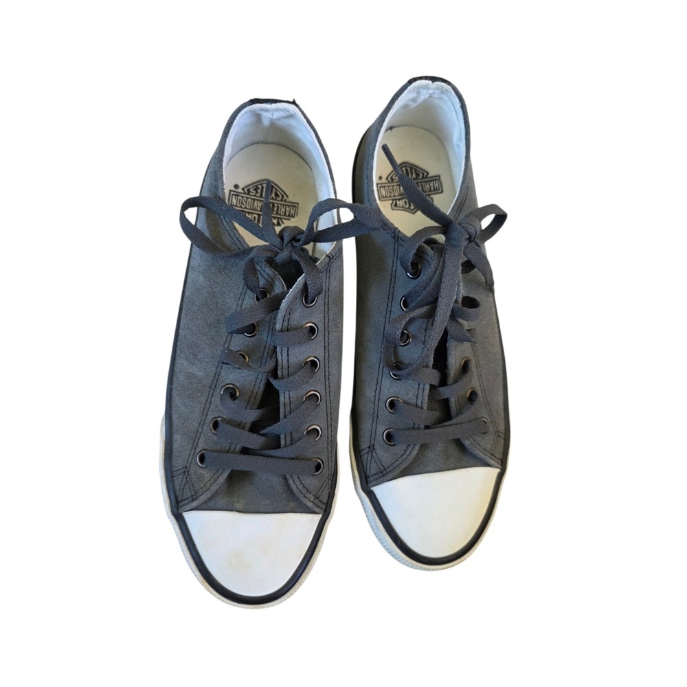 Harley Davidson Burleigh Tennis Shoes Womens 8.5 Gray Low Top Sneakers